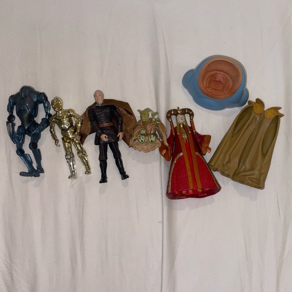 Star Wars Figures Vintage 1997-2004 - Lot Of 5- Mixed Action Figures 7 piece